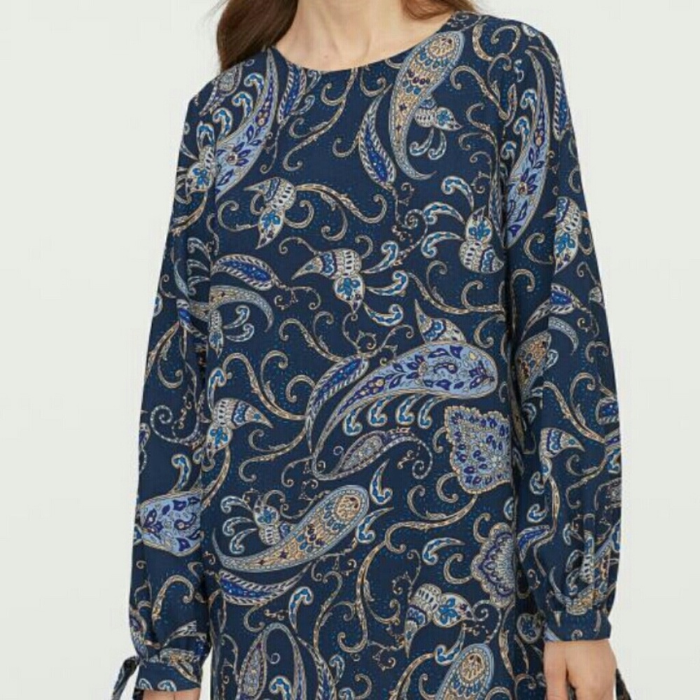 DARK BLUE/PAISLEY-PATTERNED

Dress
